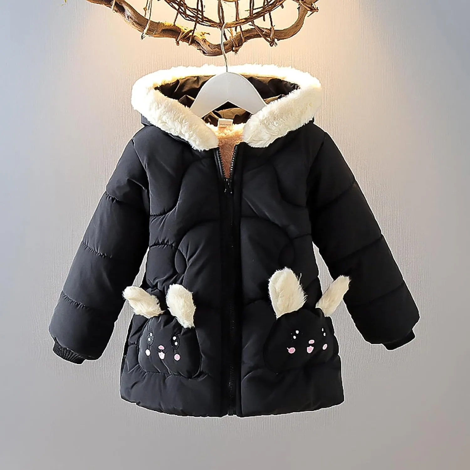 Heavy Girls Winter Coat Children's Thickened Quality Cotton Cotton Padded Winter Cartoon Kids Jackets Toddler Girls