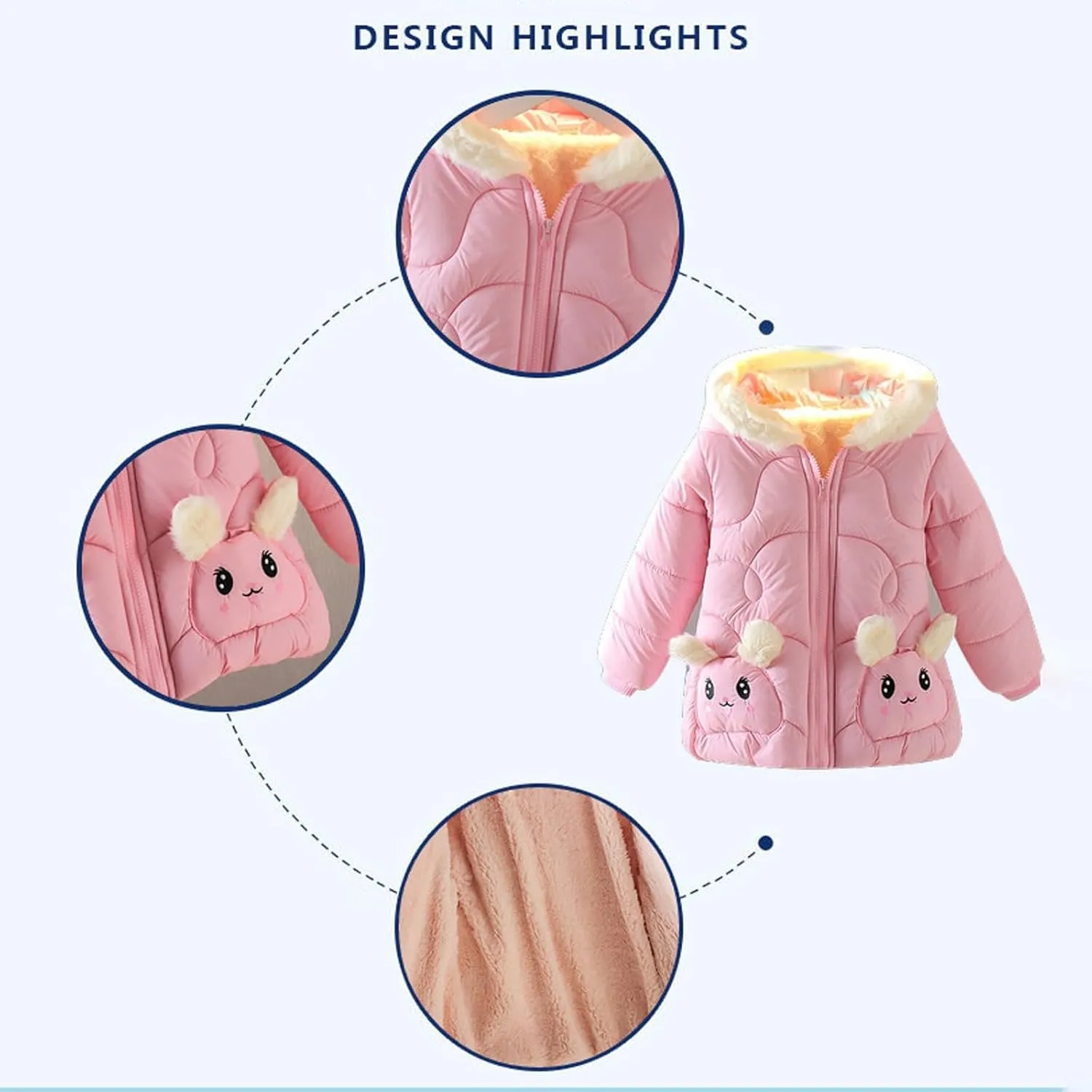 Heavy Girls Winter Coat Children's Thickened Quality Cotton Cotton Padded Winter Cartoon Kids Jackets Toddler Girls