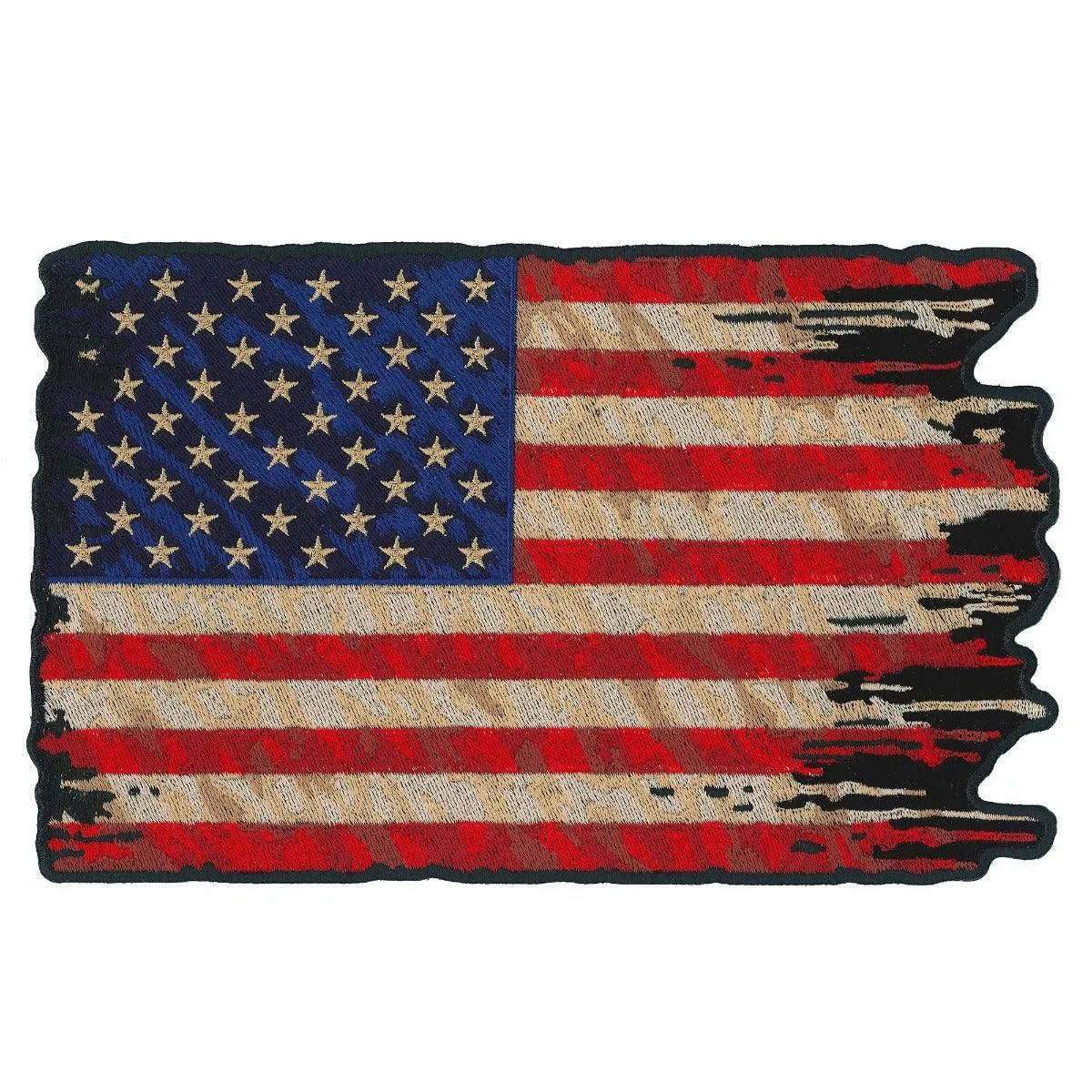 Hot Leathers Patch Tattered Flag 9"