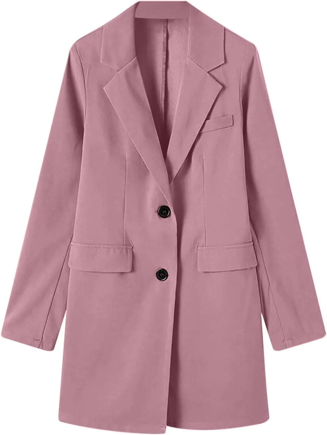 Hvyesh Women's Wool Blend Trench Winter Jackets Mid Long Warm Pea Coats Dressy Casual Double Breasted Overcoat with Pockets