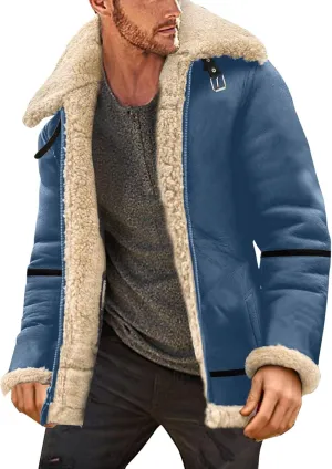 LCMTWX Coats for Men Cottonpadded Jacket Stand Collar Knitted Splice Sweater Coat Casual Men's Thicken Warm Winter Coat