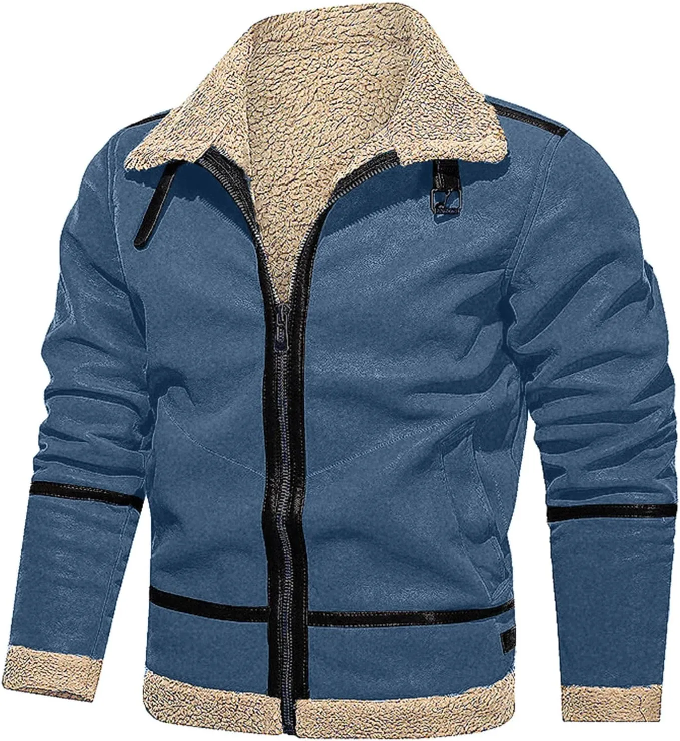 LCMTWX Coats for Men Cottonpadded Jacket Stand Collar Knitted Splice Sweater Coat Casual Men's Thicken Warm Winter Coat