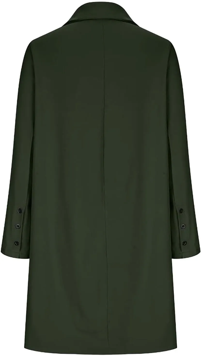 LCMTWX Trench Coat for Women 2023 Office Sleeveless Button Woolen Jacket Coat Trench Coat Women Trench Coats for Women