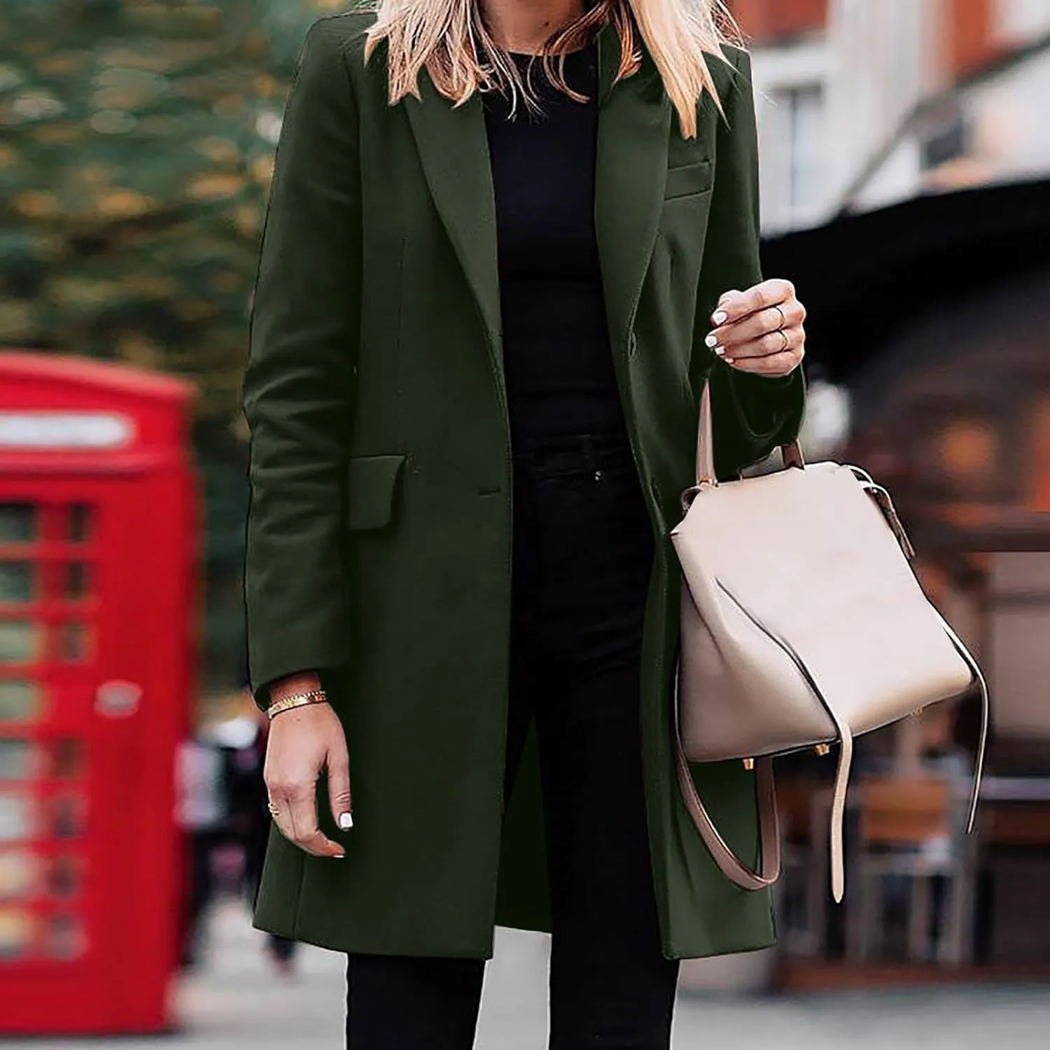 LCMTWX Trench Coat for Women 2023 Office Sleeveless Button Woolen Jacket Coat Trench Coat Women Trench Coats for Women
