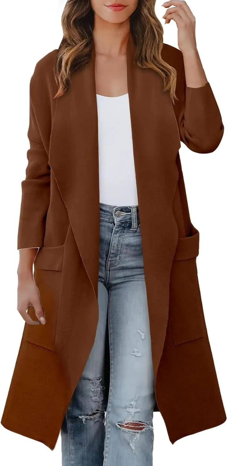 LCMTWX Winter Coat Women Long Suit Collar Printed Pocket Jacket Womens Winter Coats Trench Coat Women Coats for Women
