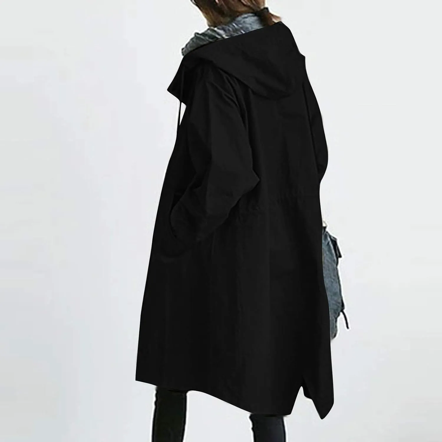 LCMTWX Women Trench Coat Hooded Coat Outwear Womens Elegant Windbreaker Wild Winter Women's Coat Women Trench Coat Women