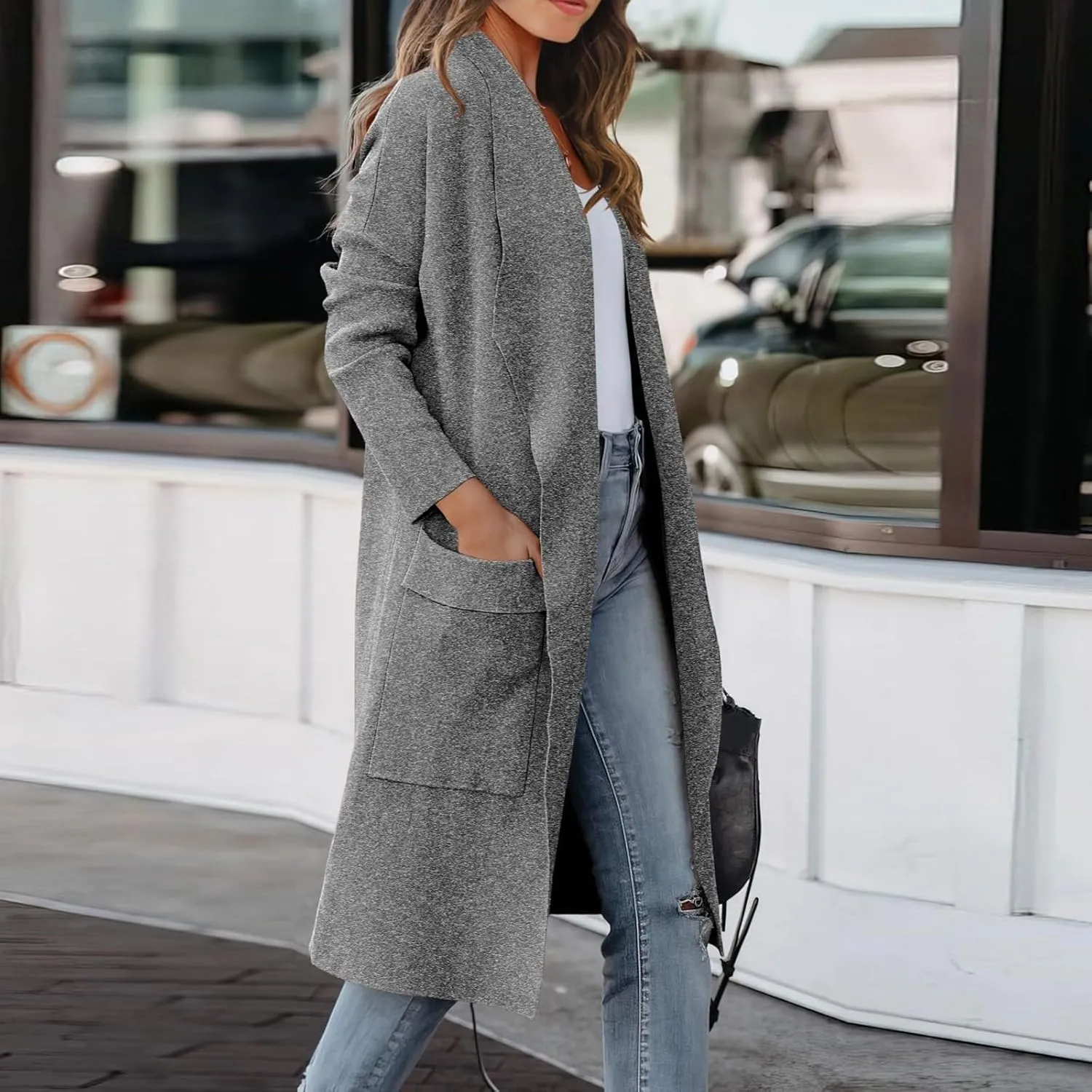 LCMTWX Women's 2023 Fashion Winter Coat Womens Elegant Windbreaker Wild Winter Women's Coat Trench Coats for Women Fall