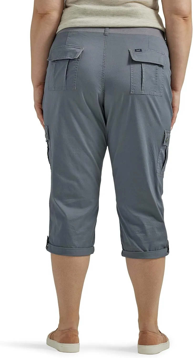 Lee womens Plus Size Ultra Lux Comfort With Flex-to-go Cargo Capri Pant