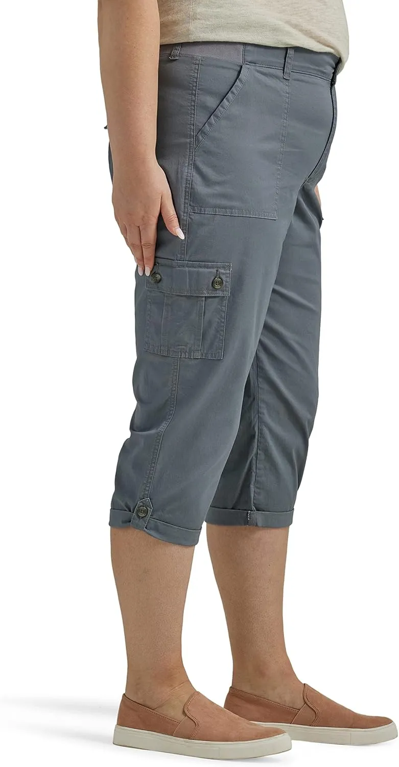 Lee womens Plus Size Ultra Lux Comfort With Flex-to-go Cargo Capri Pant
