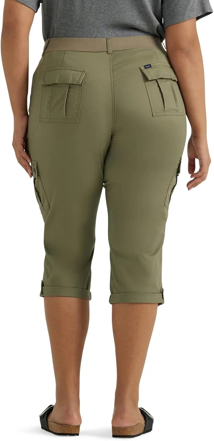 Lee womens Plus Size Ultra Lux Comfort With Flex-to-go Cargo Capri Pant