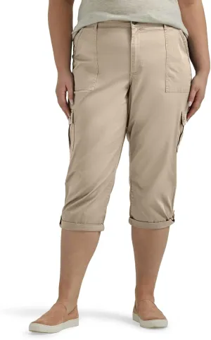 Lee womens Plus Size Ultra Lux Comfort With Flex-to-go Cargo Capri Pant
