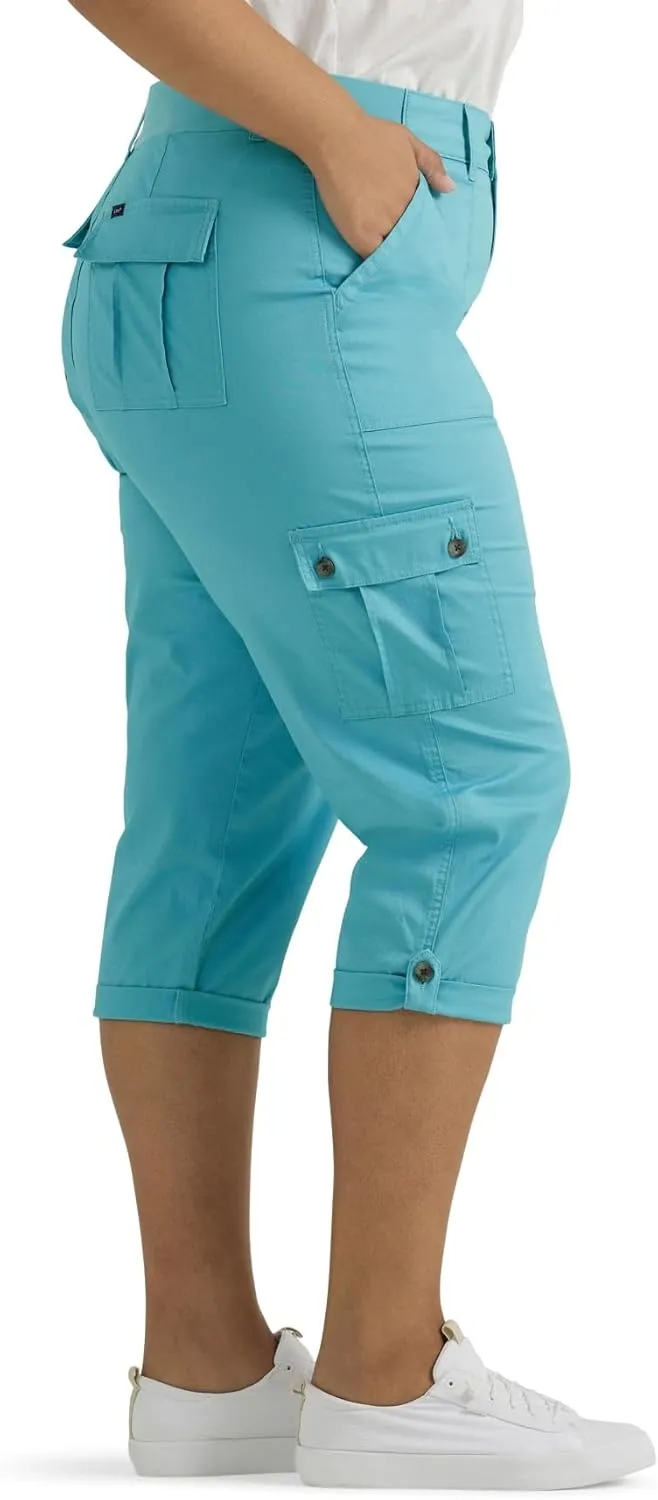 Lee womens Plus Size Ultra Lux Comfort With Flex-to-go Cargo Capri Pant