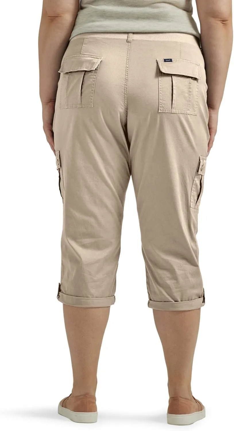Lee womens Plus Size Ultra Lux Comfort With Flex-to-go Cargo Capri Pant