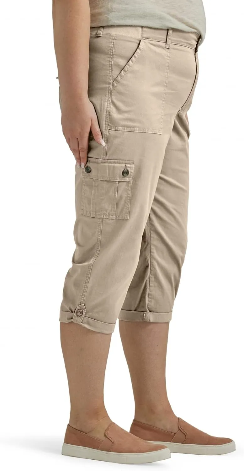 Lee womens Plus Size Ultra Lux Comfort With Flex-to-go Cargo Capri Pant