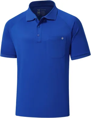 Lightbare Mens Short Sleeve Polo Shirt UPF 50 Performance Moisture Wicking Quick Dry Golf Tennis Polo for Tactical Hiking