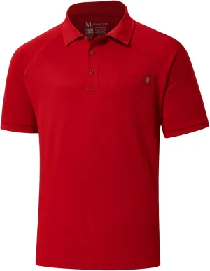 Lightbare Mens Short Sleeve Polo Shirt UPF 50 Performance Moisture Wicking Quick Dry Golf Tennis Polo for Tactical Hiking