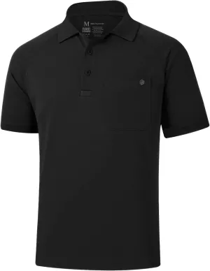 Lightbare Mens Short Sleeve Polo Shirt UPF 50 Performance Moisture Wicking Quick Dry Golf Tennis Polo for Tactical Hiking