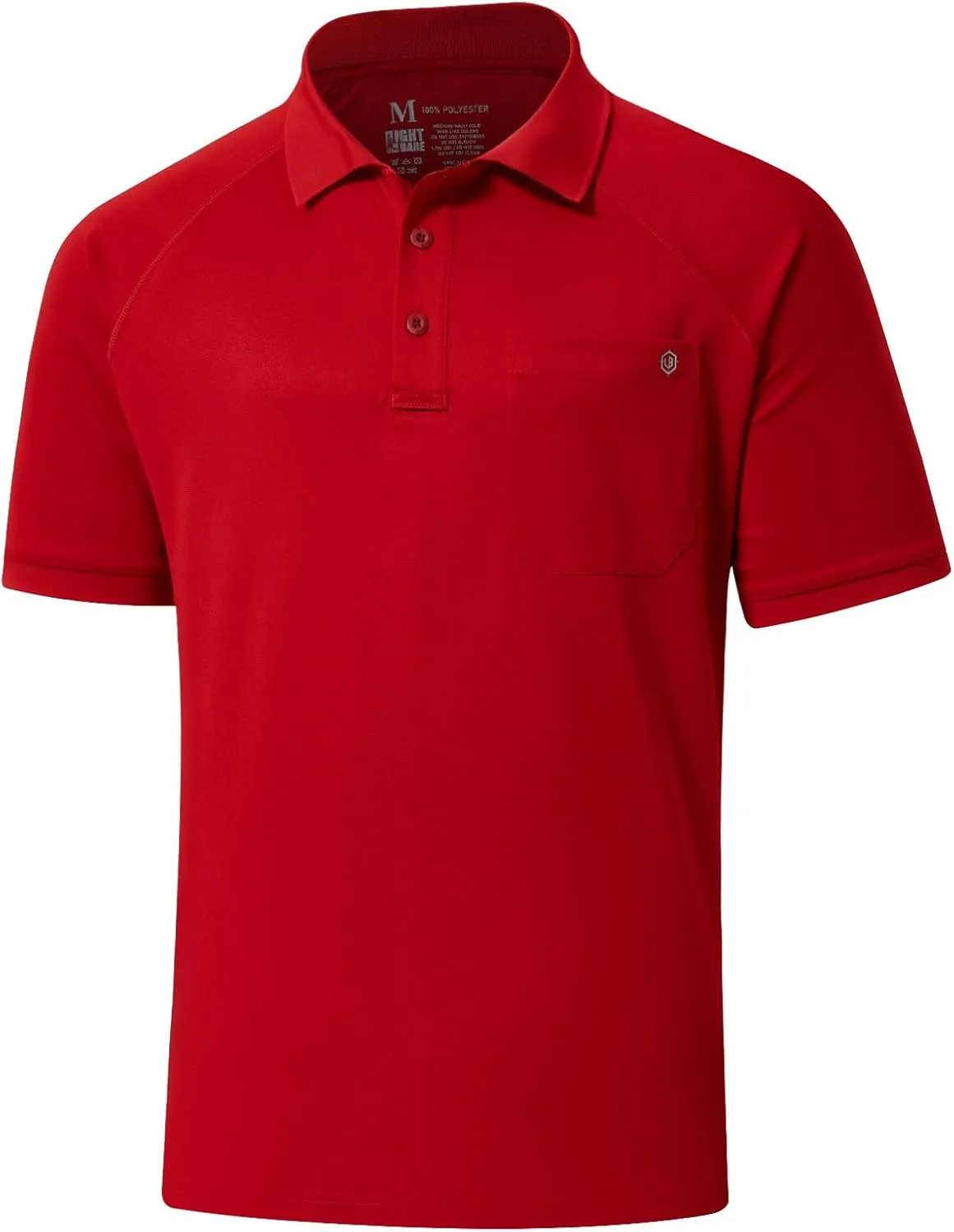 Lightbare Mens Short Sleeve Polo Shirt UPF 50 Performance Moisture Wicking Quick Dry Golf Tennis Polo for Tactical Hiking