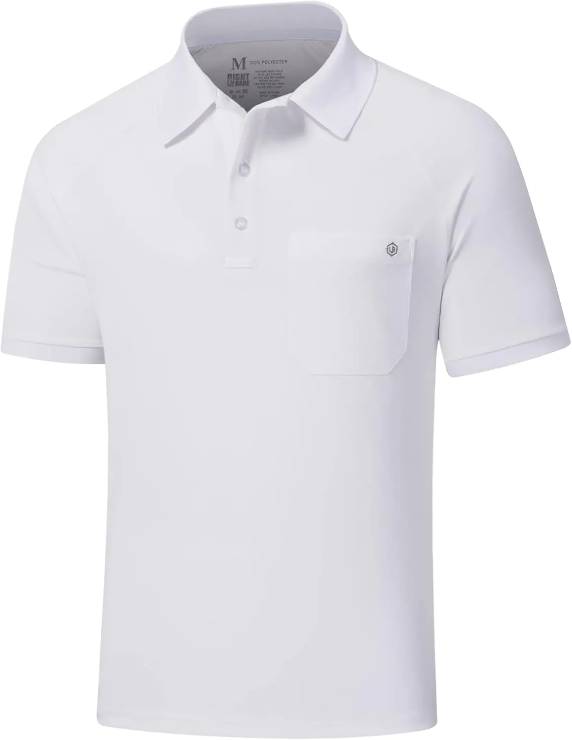 Lightbare Mens Short Sleeve Polo Shirt UPF 50 Performance Moisture Wicking Quick Dry Golf Tennis Polo for Tactical Hiking