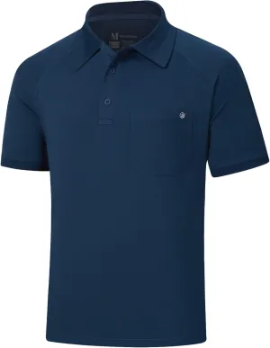 Lightbare Mens Short Sleeve Polo Shirt UPF 50 Performance Moisture Wicking Quick Dry Golf Tennis Polo for Tactical Hiking