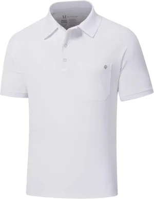 Lightbare Mens Short Sleeve Polo Shirt UPF 50 Performance Moisture Wicking Quick Dry Golf Tennis Polo for Tactical Hiking