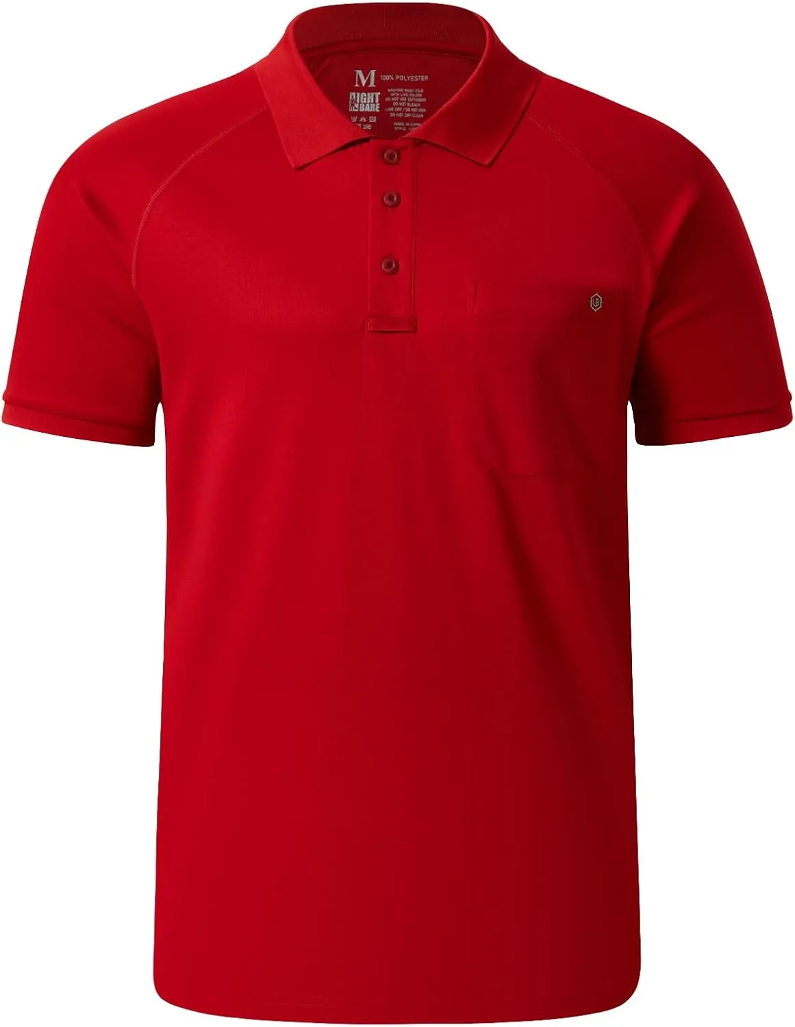 Lightbare Mens Short Sleeve Polo Shirt UPF 50 Performance Moisture Wicking Quick Dry Golf Tennis Polo for Tactical Hiking