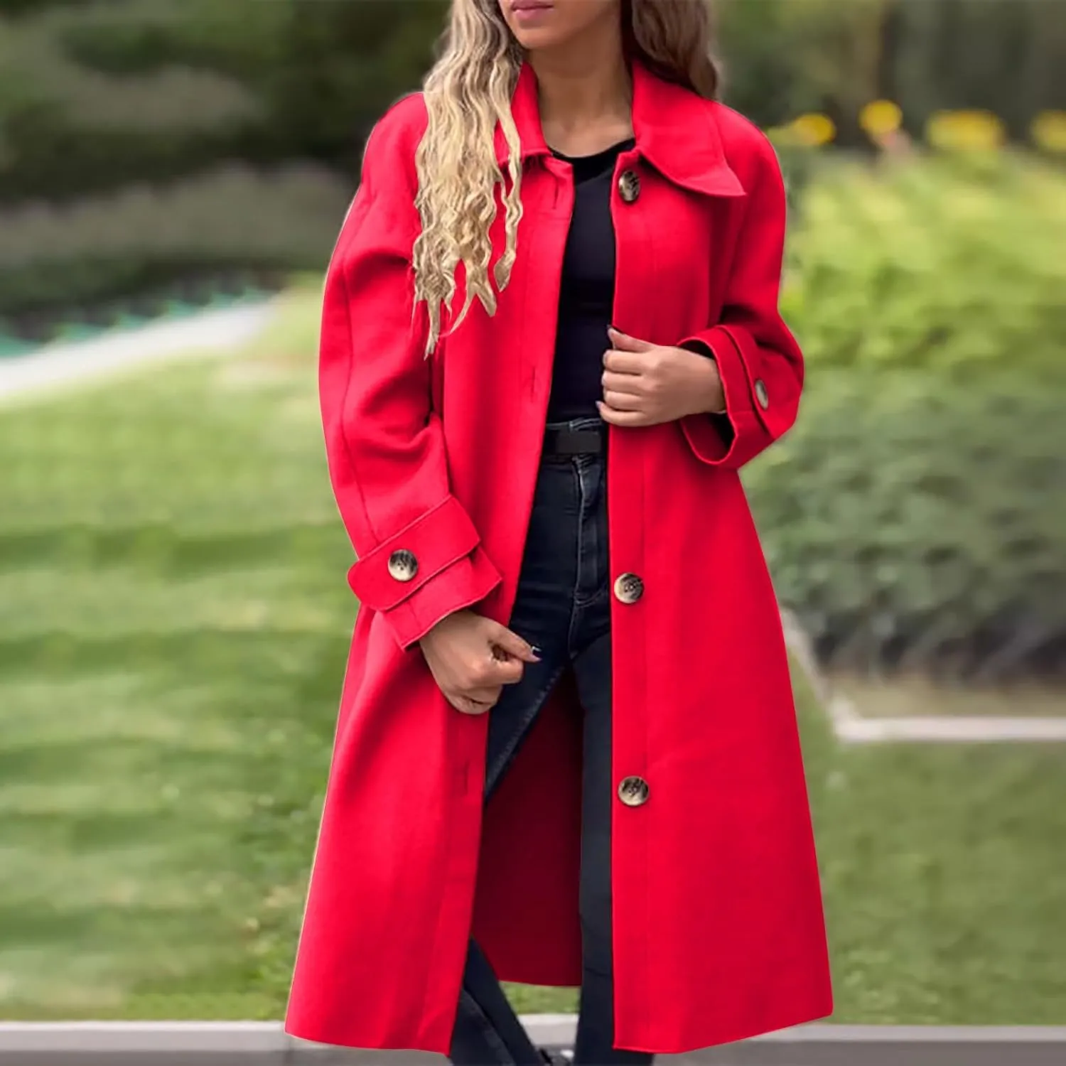 Lightweight Trench Coat Women Jacket Loose Fitting Warm Winter Outwear Fashion Lapel Jacket Coats Short Trench Coat