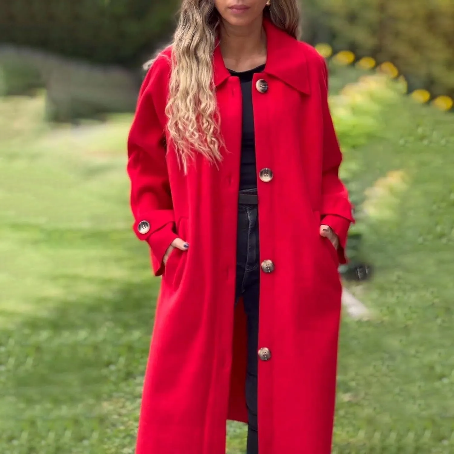 Lightweight Trench Coat Women Jacket Loose Fitting Warm Winter Outwear Fashion Lapel Jacket Coats Short Trench Coat