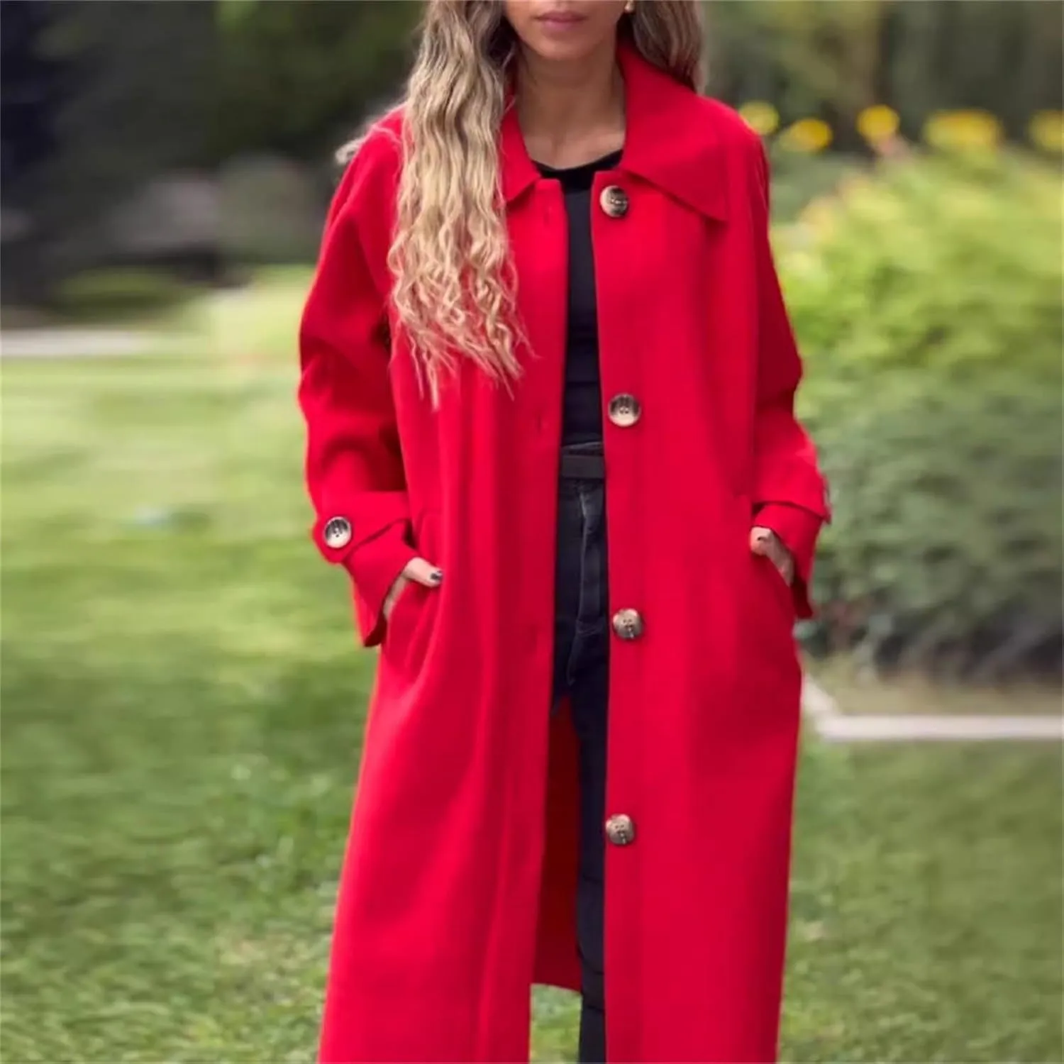 Lightweight Trench Coat Women Jacket Loose Fitting Warm Winter Outwear Fashion Lapel Jacket Coats Short Trench Coat