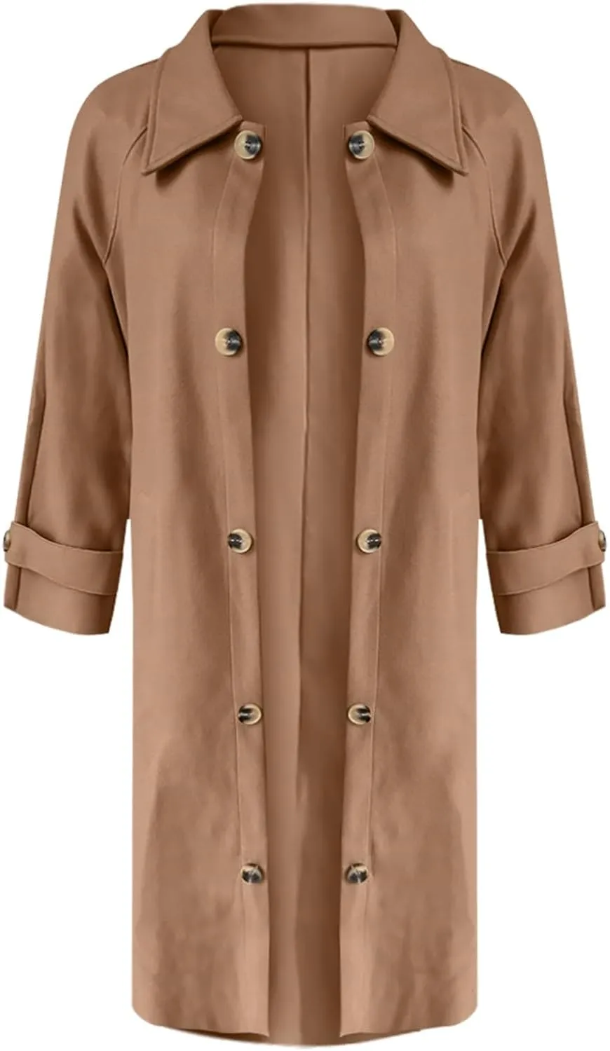Lightweight Trench Coat Women Jacket Loose Fitting Warm Winter Outwear Fashion Lapel Jacket Coats Short Trench Coat