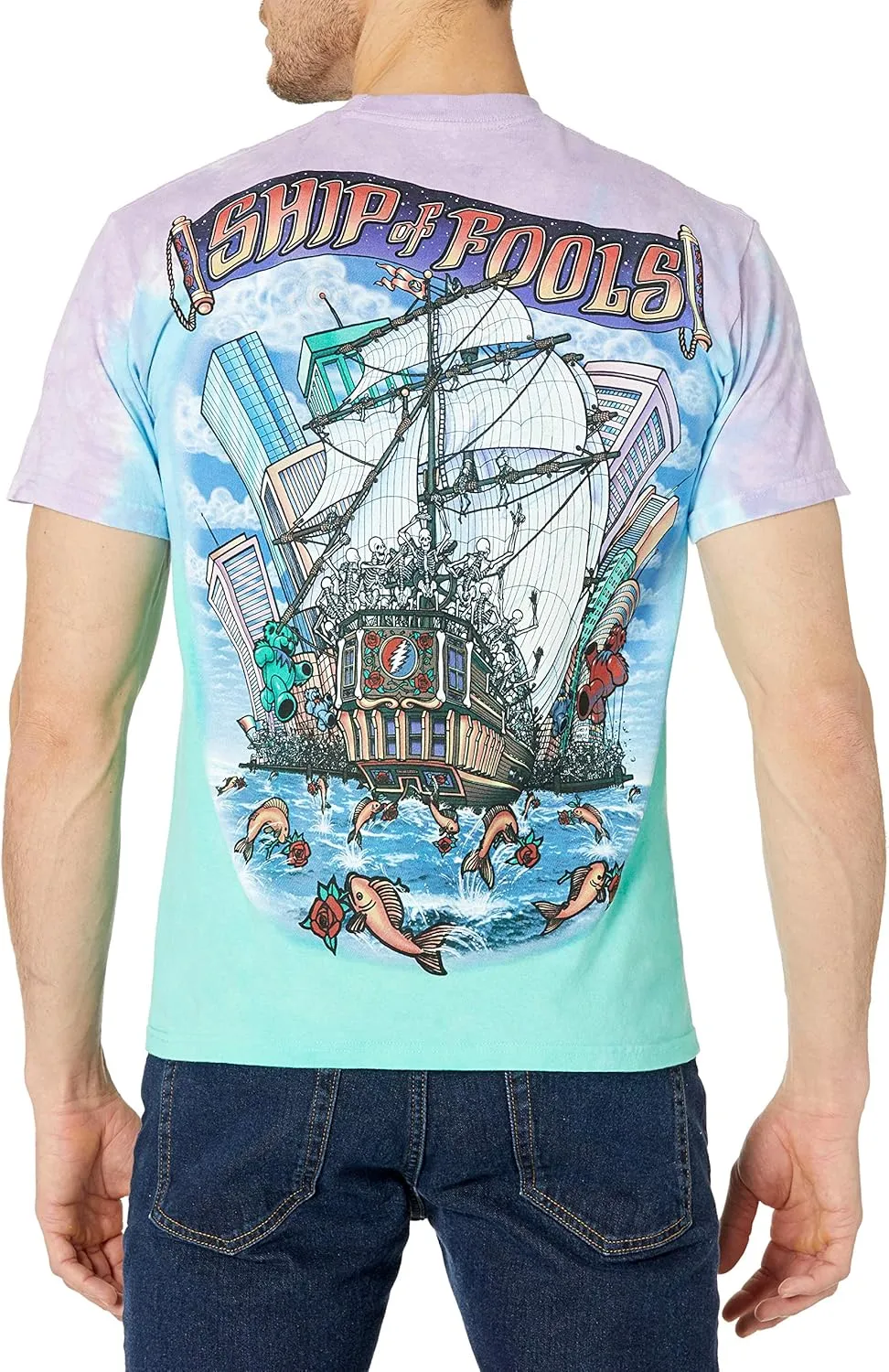 Liquid Blue Men's Grateful Dead Ship Of Fools T-Shirt