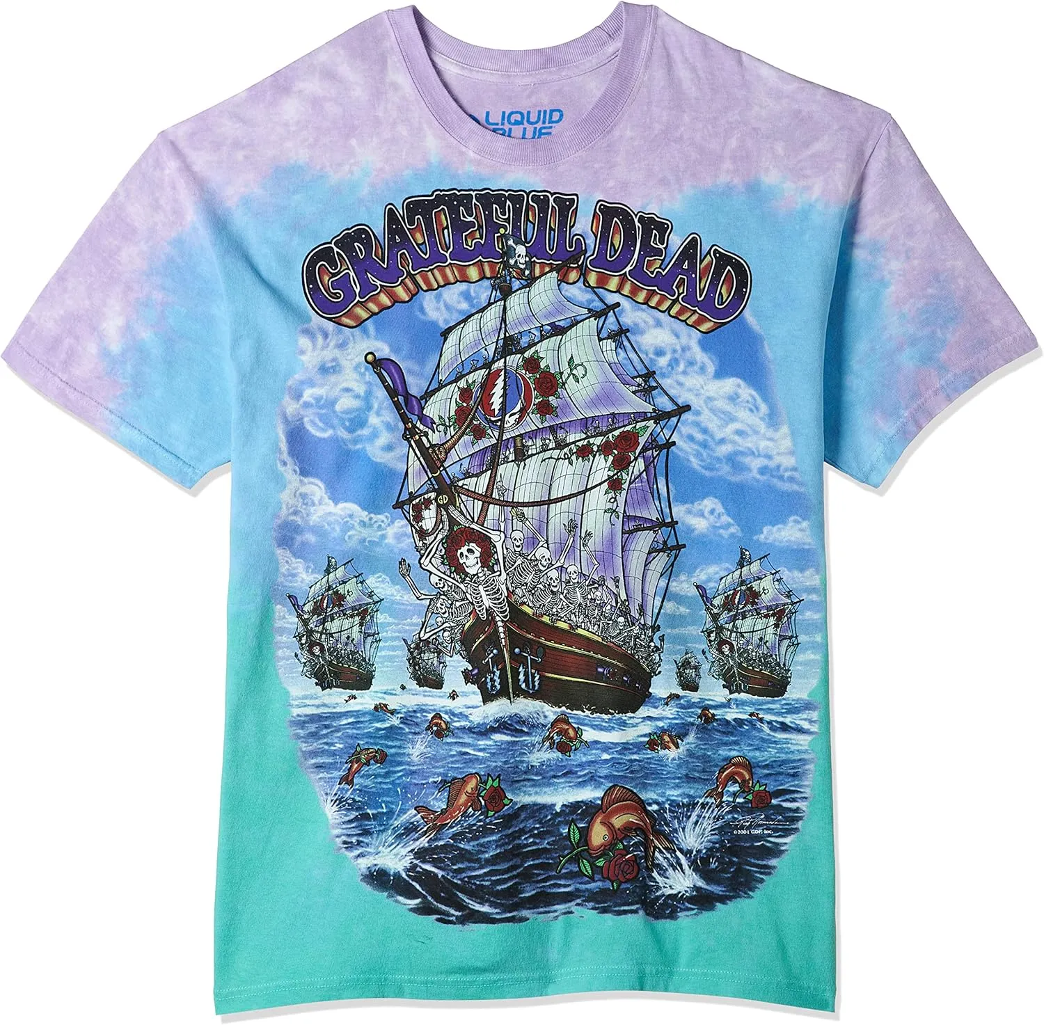 Liquid Blue Men's Grateful Dead Ship Of Fools T-Shirt