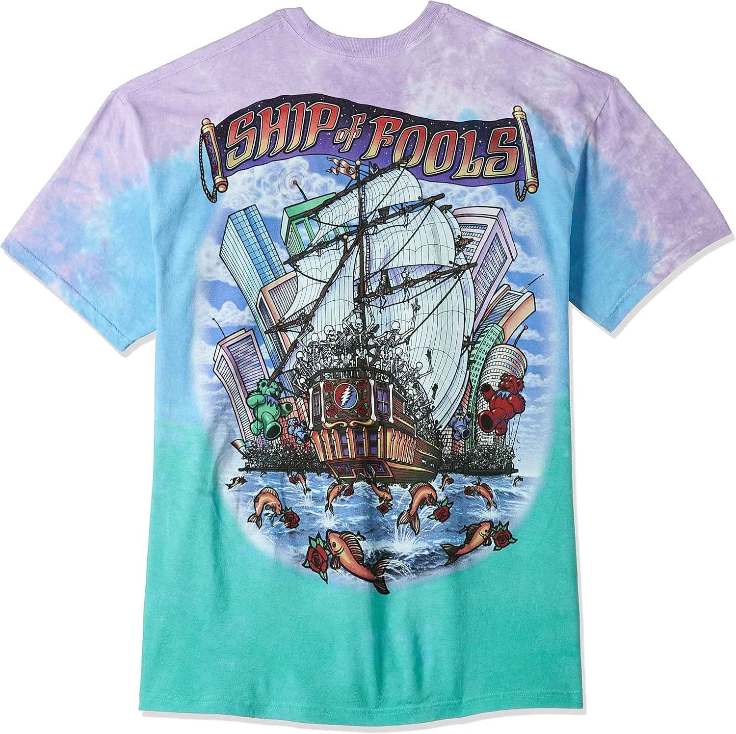 Liquid Blue Men's Grateful Dead Ship Of Fools T-Shirt