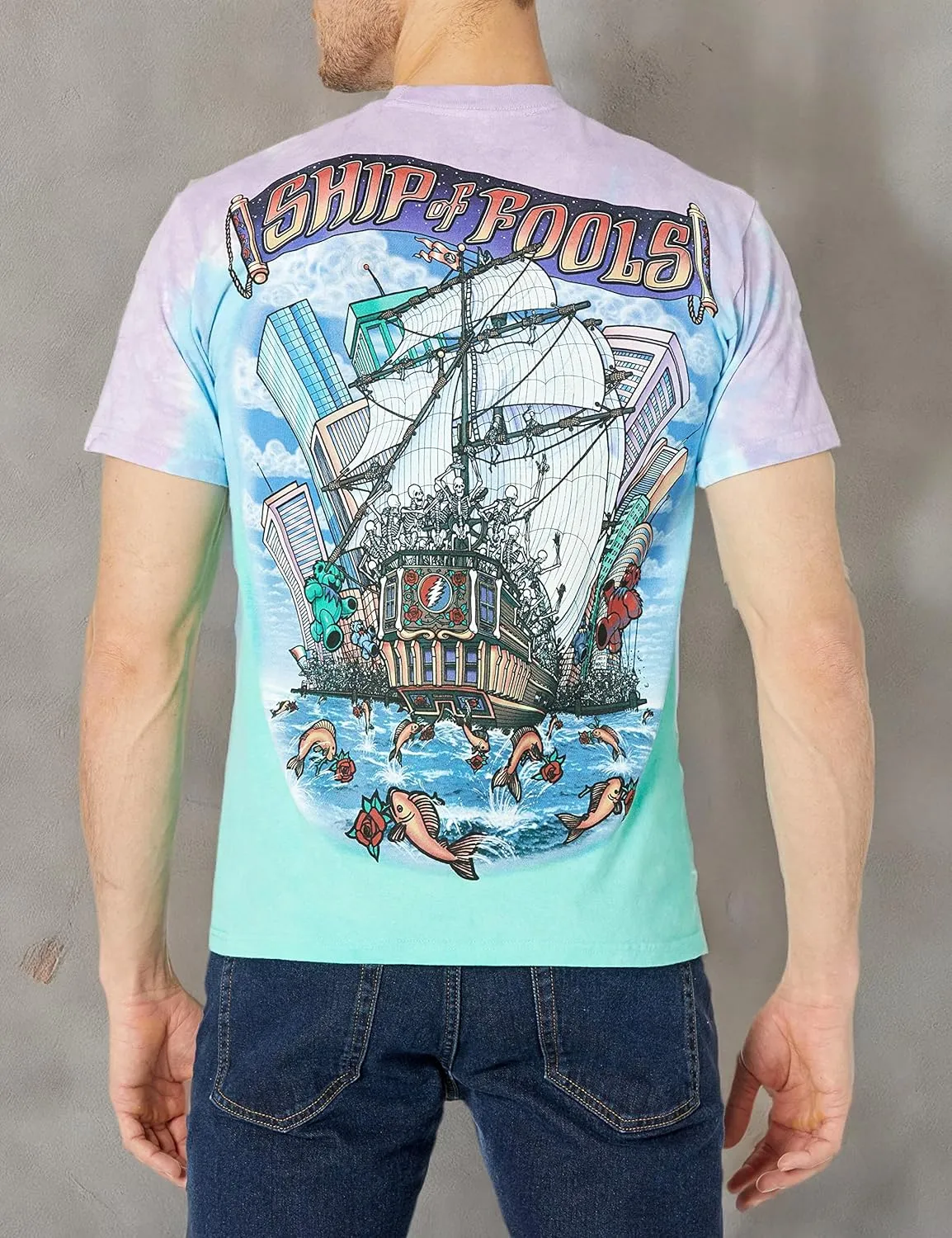 Liquid Blue Men's Grateful Dead Ship Of Fools T-Shirt