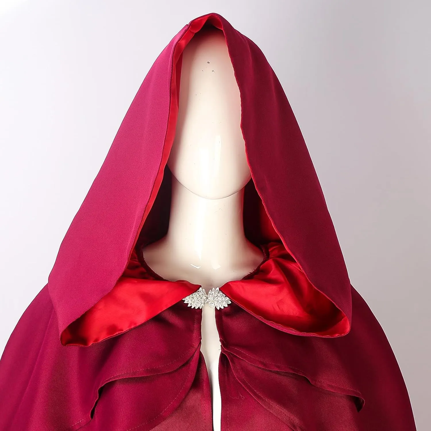Lmdudan Unisex Gothic Renaissance Wizard Witch Hooded Cloak Halloween Cosplay Costume Party Cape Medieval Steampunk Clothes