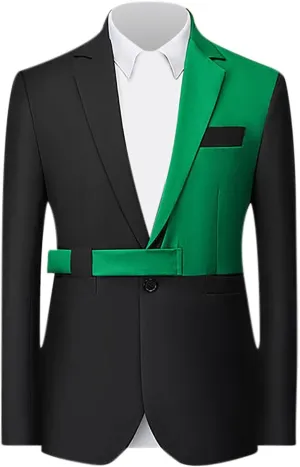 Men's Blazer Casual Sport Coats Slim Fit One Button Suit Jacket Lightweight Sports Jacket Color Block Patchwork Coat