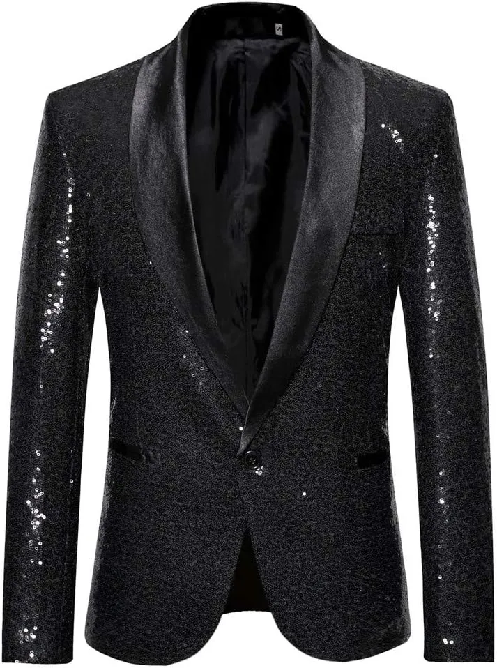 Mens Casual Blazers One Button Solid Lightweight Suit Jacket Long Sleeve Slim Fit Business Sport Coats with Pockets