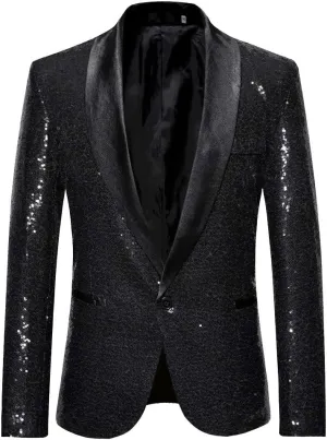 Mens Casual Blazers One Button Solid Lightweight Suit Jacket Long Sleeve Slim Fit Business Sport Coats with Pockets