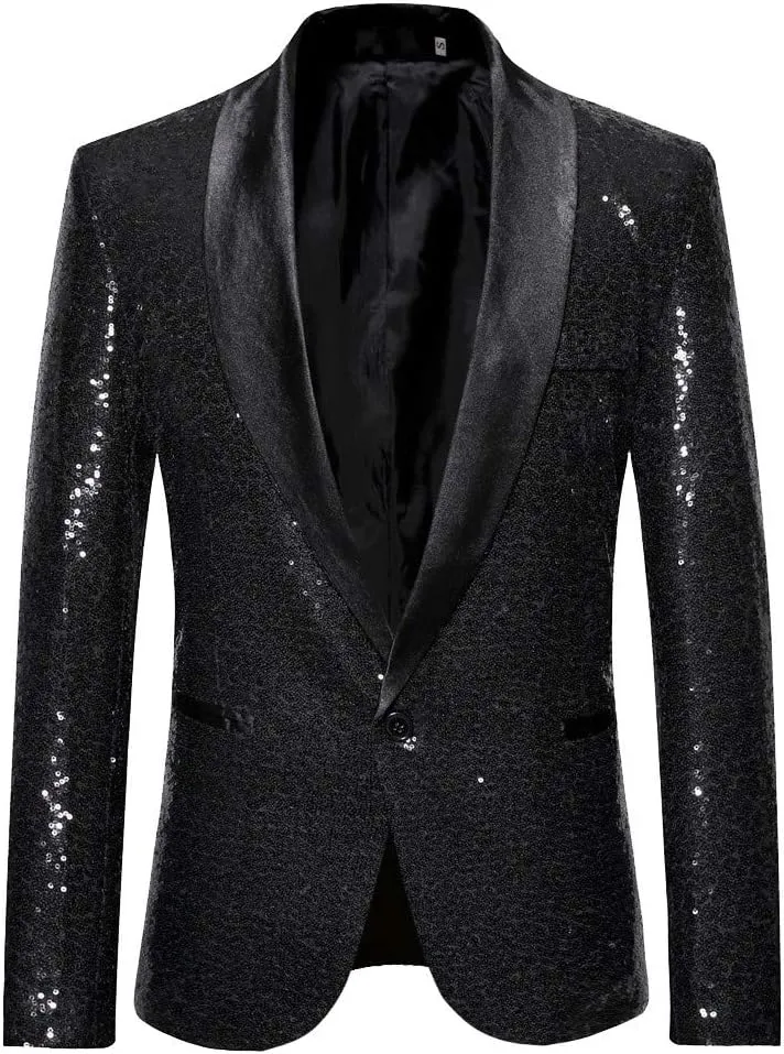Mens Casual Blazers One Button Solid Lightweight Suit Jacket Long Sleeve Slim Fit Business Sport Coats with Pockets