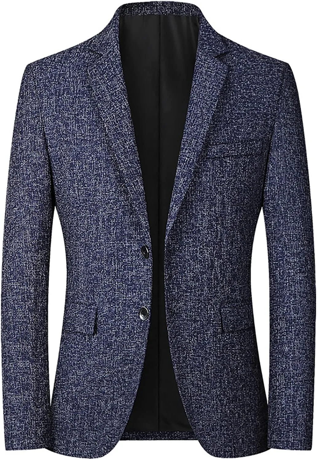 Men's Casual Knit Blazer Suit Jackets Two Button Lightweight Solid Sport Coats Formal Dress Daily Business Blazer