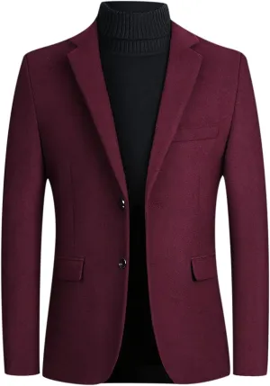 Men's Casual Knit Blazer Suit Jackets Two Button Lightweight Solid Sport Coats Formal Dress Daily Business Blazer