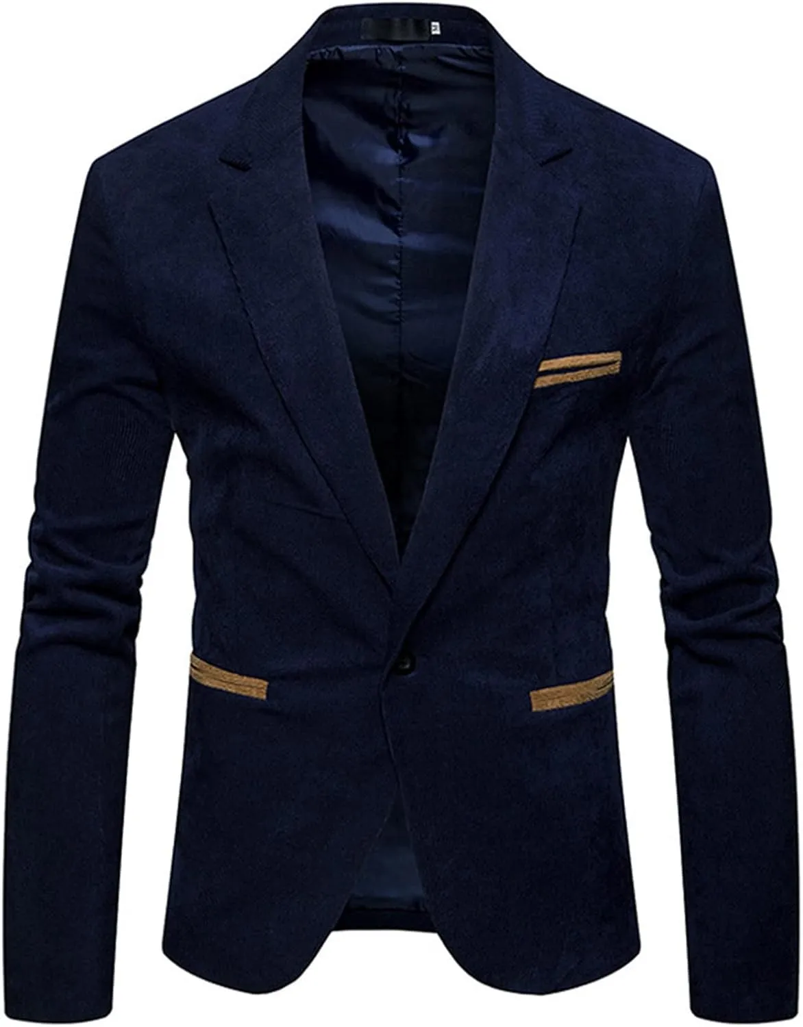Men's Corduroy Suit Jackets Slim Fit Casual Blazer 2023 Fahsion One Button Lightweight Travel Formal Business Sport Coat