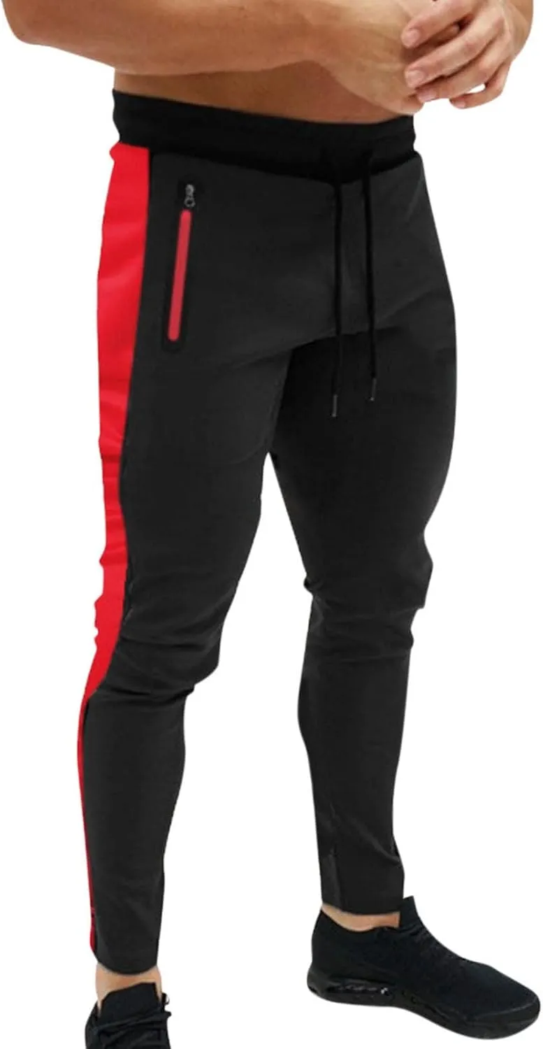 Mens Hiking Outdoor Recreation Pants Thigh Mesh Gym Jogger Pants with Zipper Pockets Mens Sweatpants Men Pants Casual