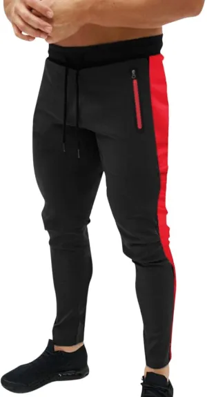 Mens Hiking Outdoor Recreation Pants Thigh Mesh Gym Jogger Pants with Zipper Pockets Mens Sweatpants Men Pants Casual