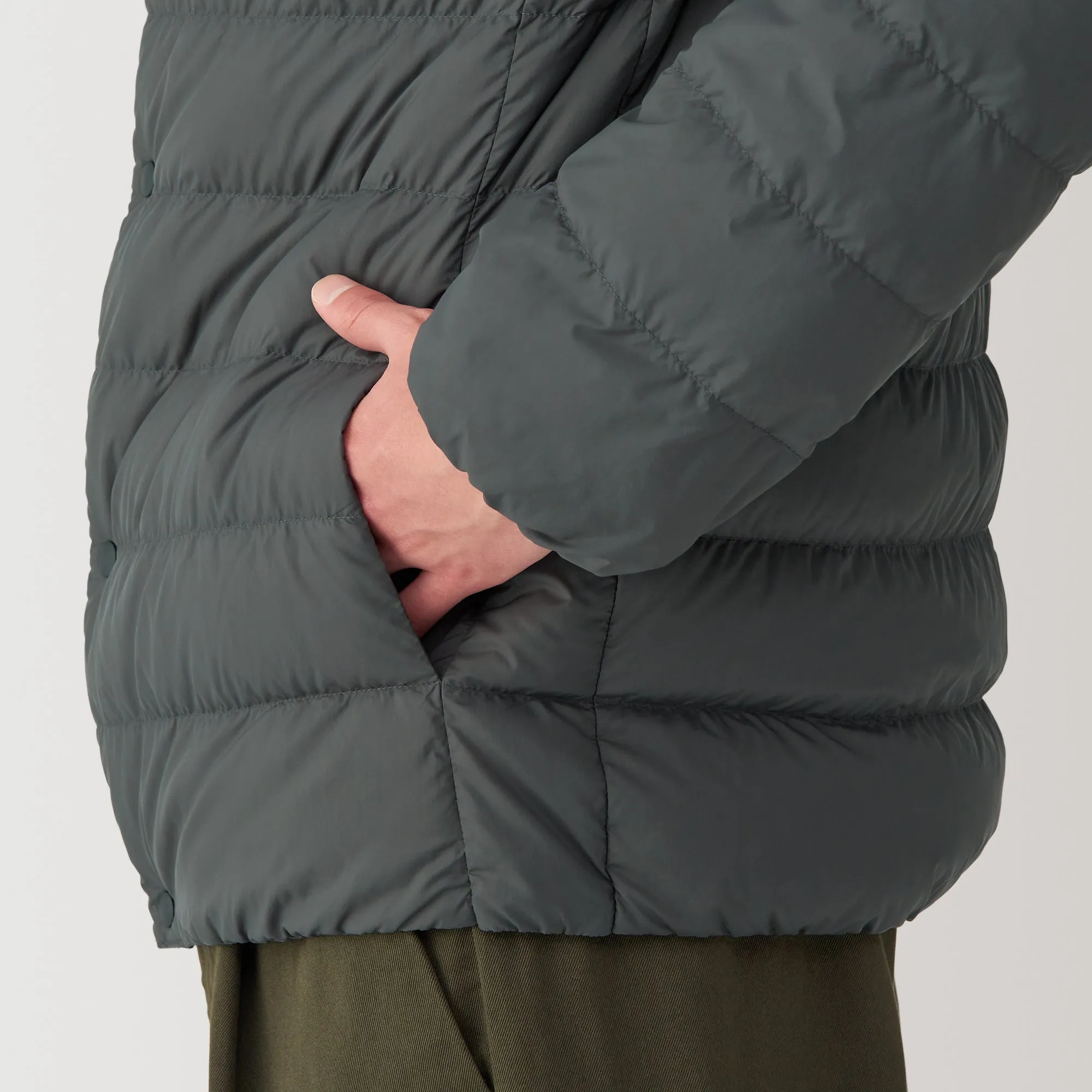 Men's Lightweight Down Collarless Jacket