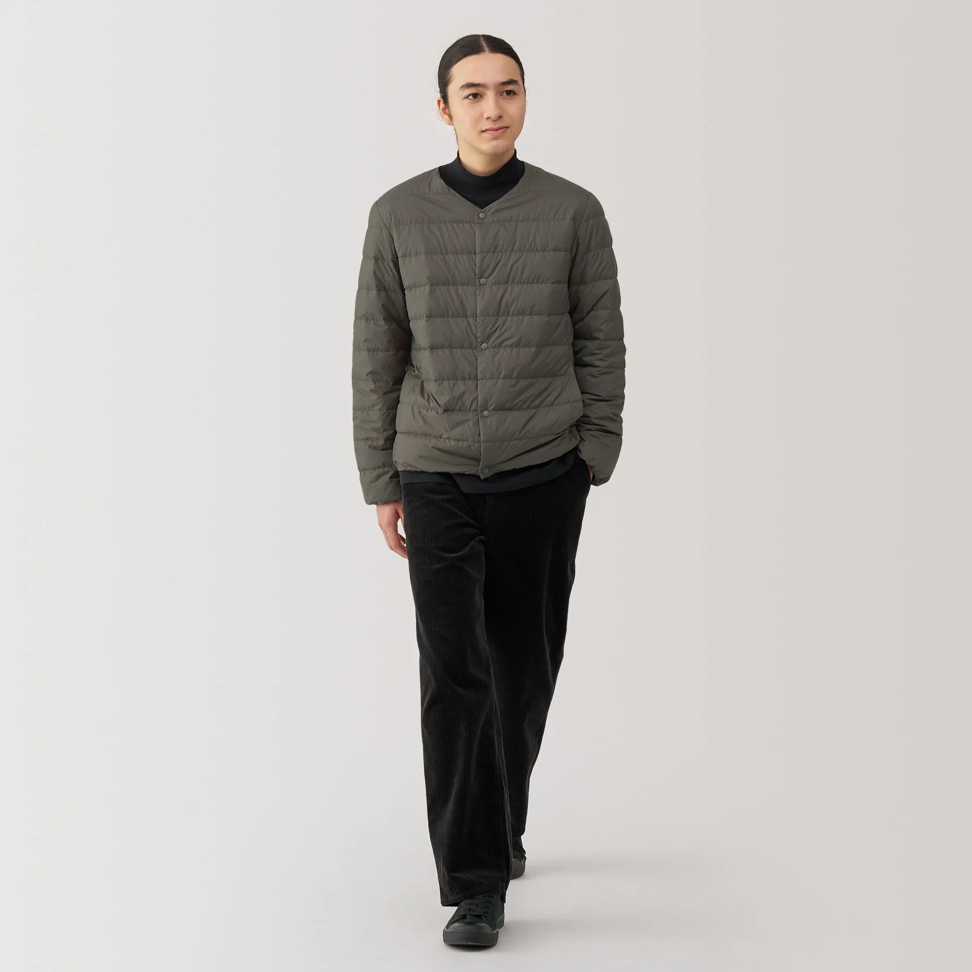 Men's Lightweight Down Collarless Jacket