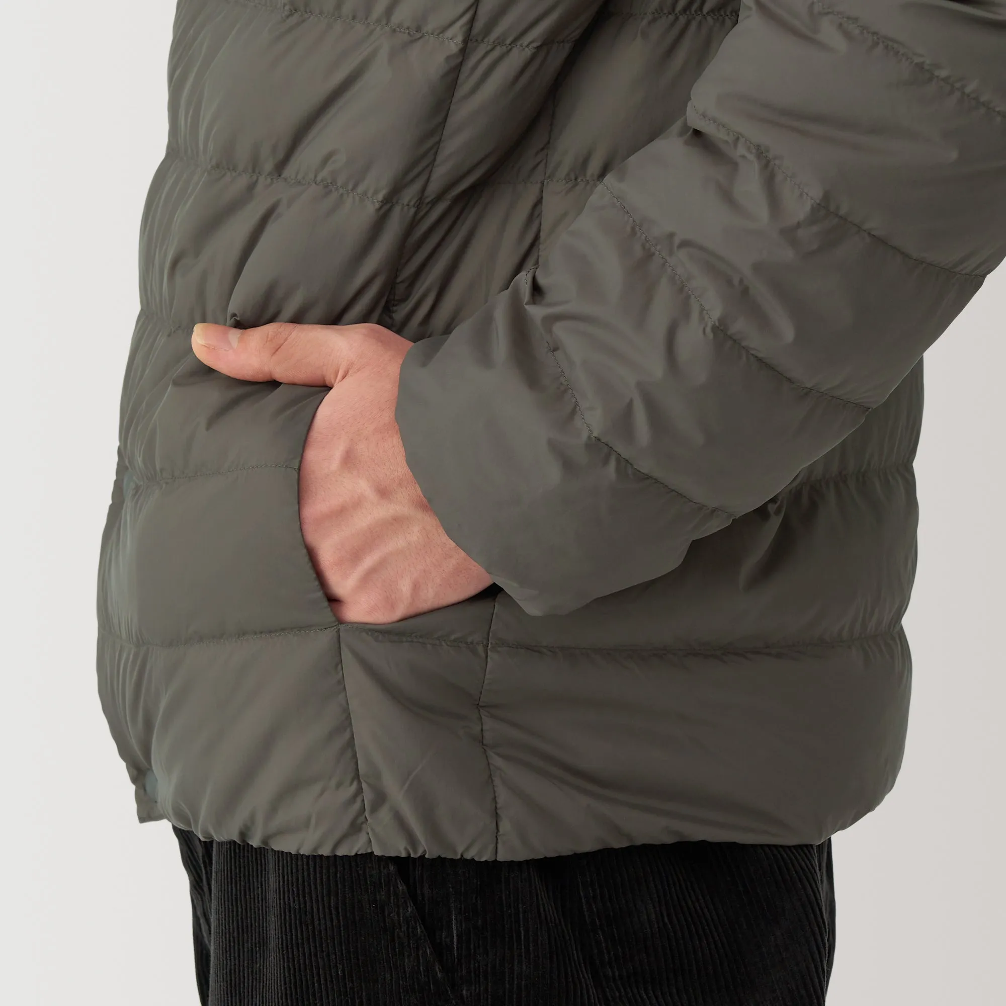 Men's Lightweight Down Collarless Jacket