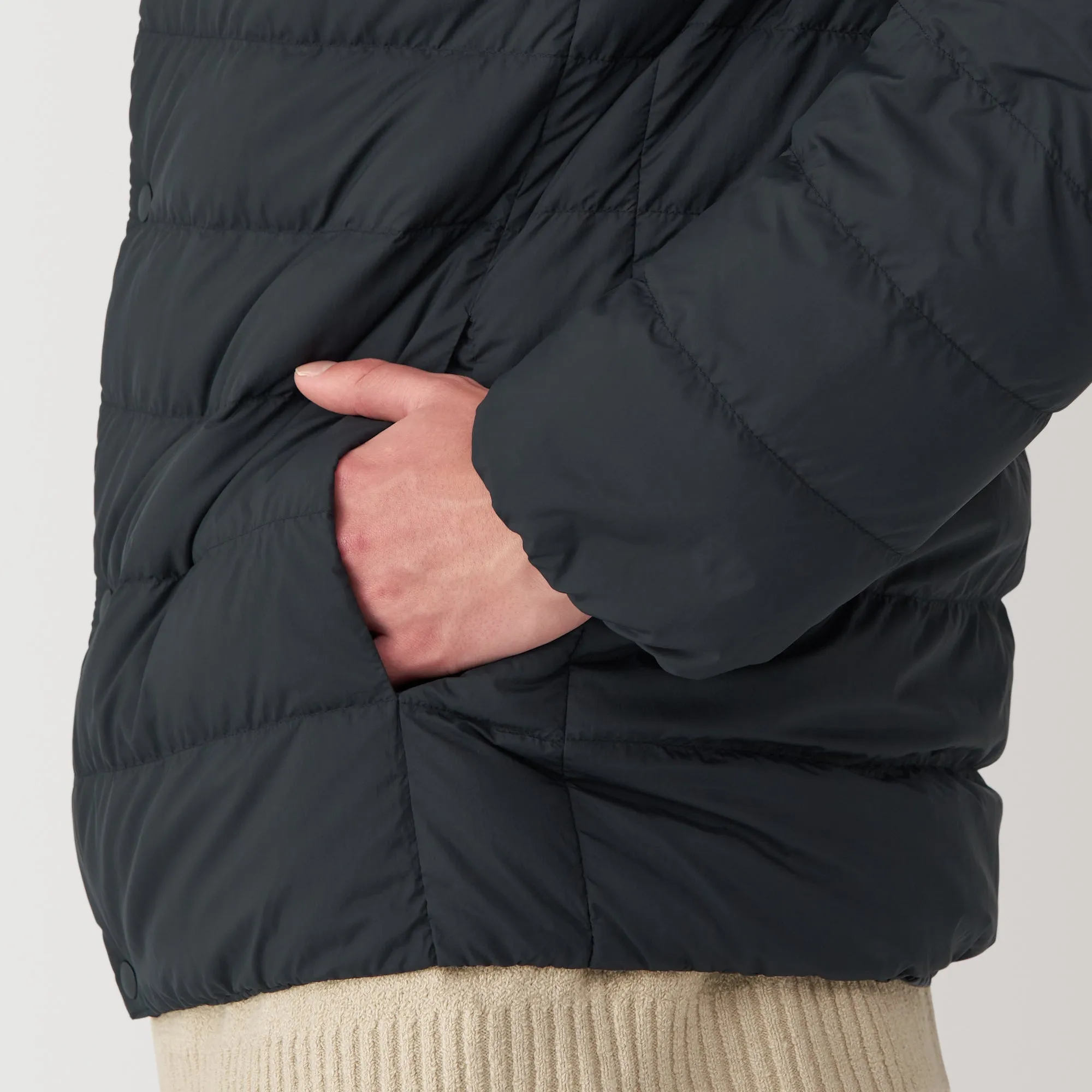 Men's Lightweight Down Collarless Jacket