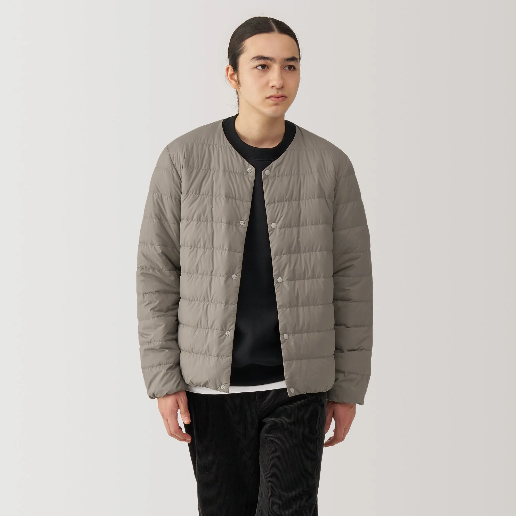 Men's Lightweight Down Collarless Jacket