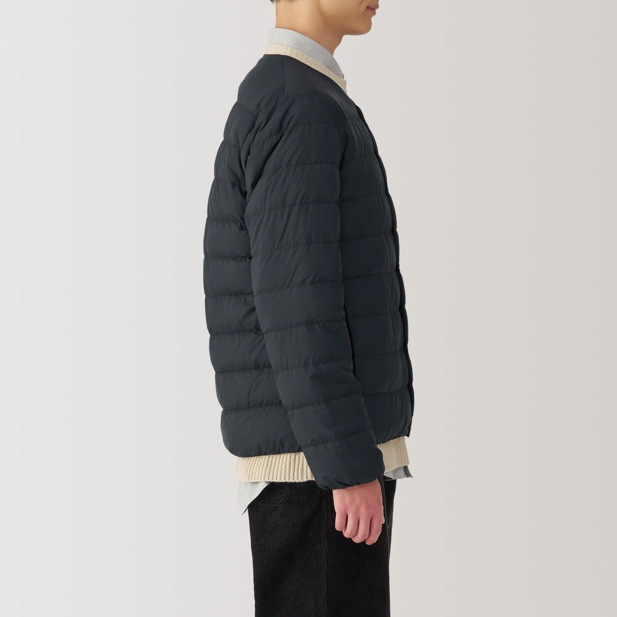 Men's Lightweight Down Collarless Jacket